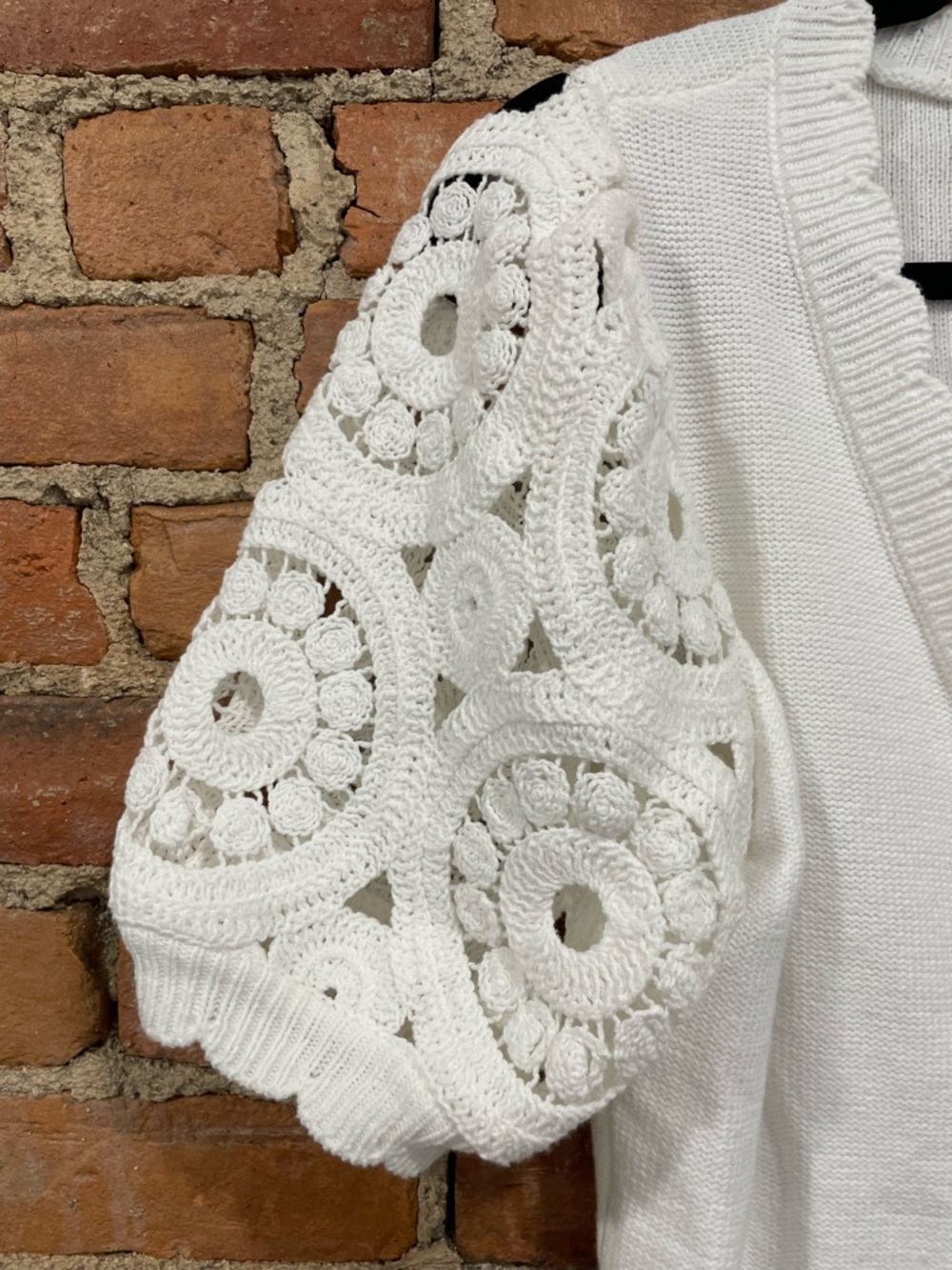 Anthropologie Short-Sleeve Crochet Cardigan Sweater | Size M | Great Condition - Picture 8 of 9